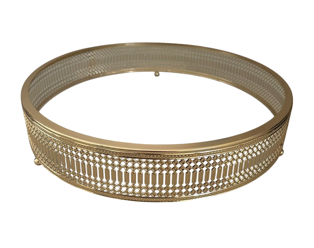 Boleira dourada pé bolinha