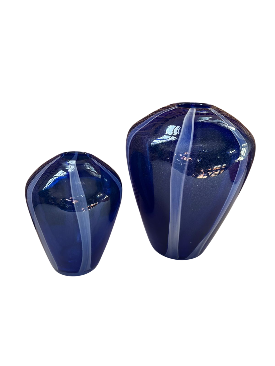 Azul com listra branca