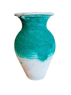 Anfora verde com branco