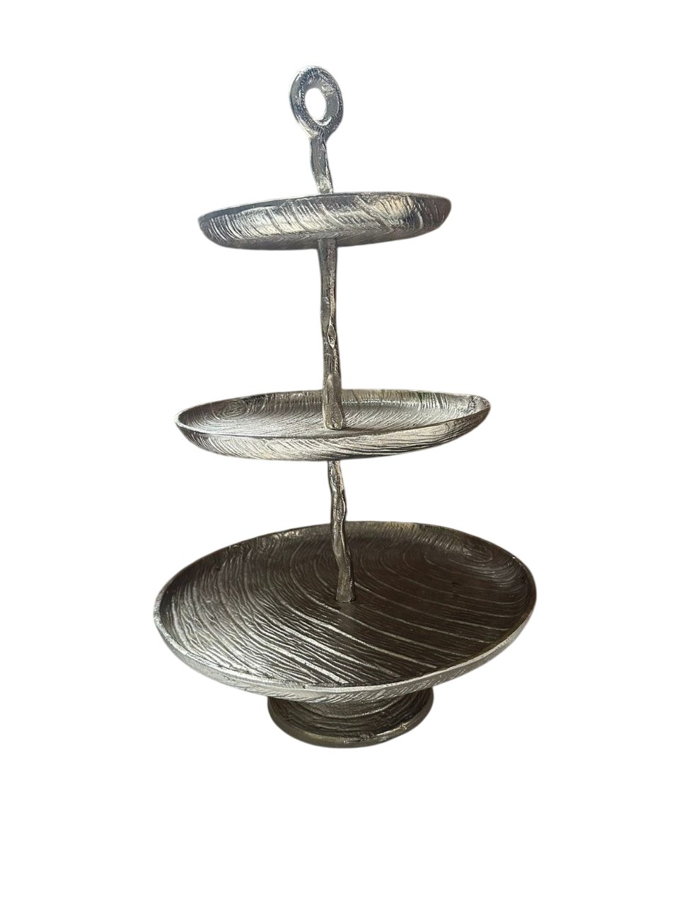 Doceira tripla metal silver