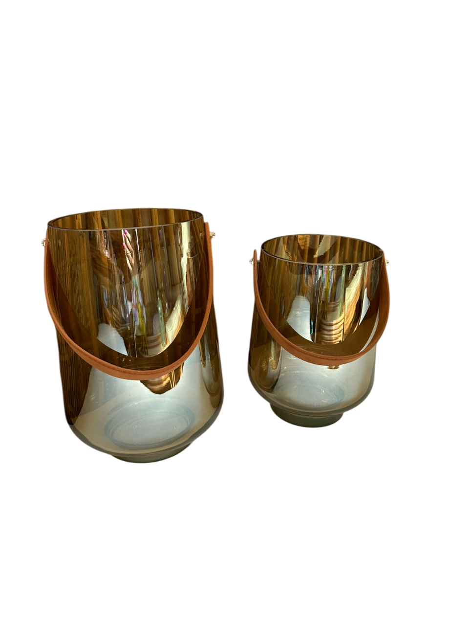 Vidro marrom com alça