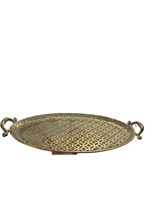 Bandeja oval detalhada