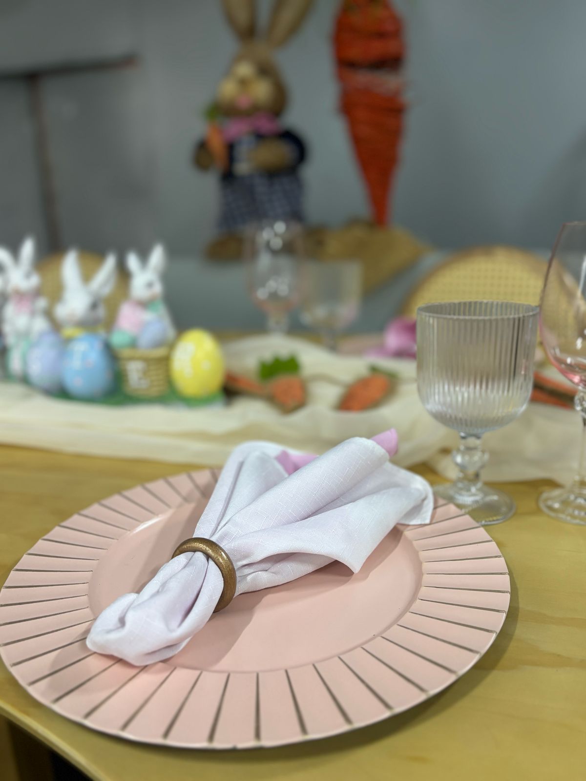 Plisse rose + friso transparente