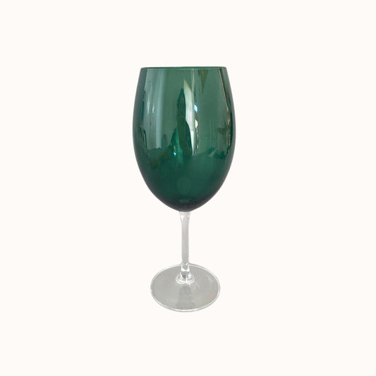 Taça Cristal Bohemia Verde Musgo