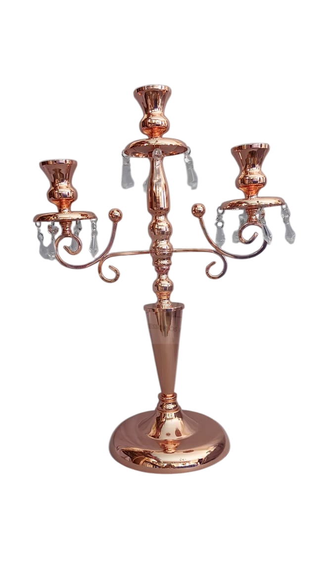 Castiçal Metal 3 velas cobre