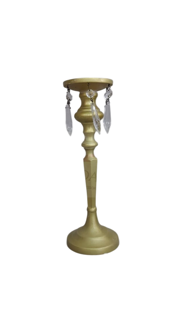 Castiçal Resina Dourado