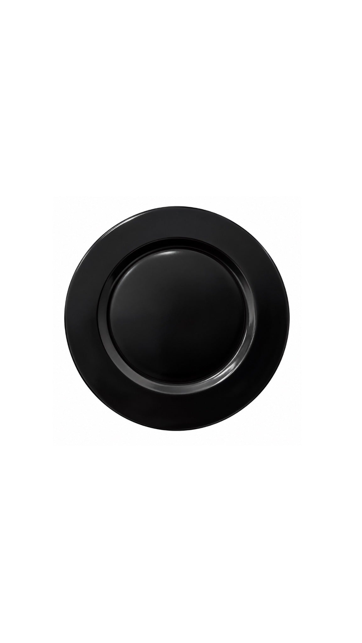 Sousplat Preto Liso — detalhe