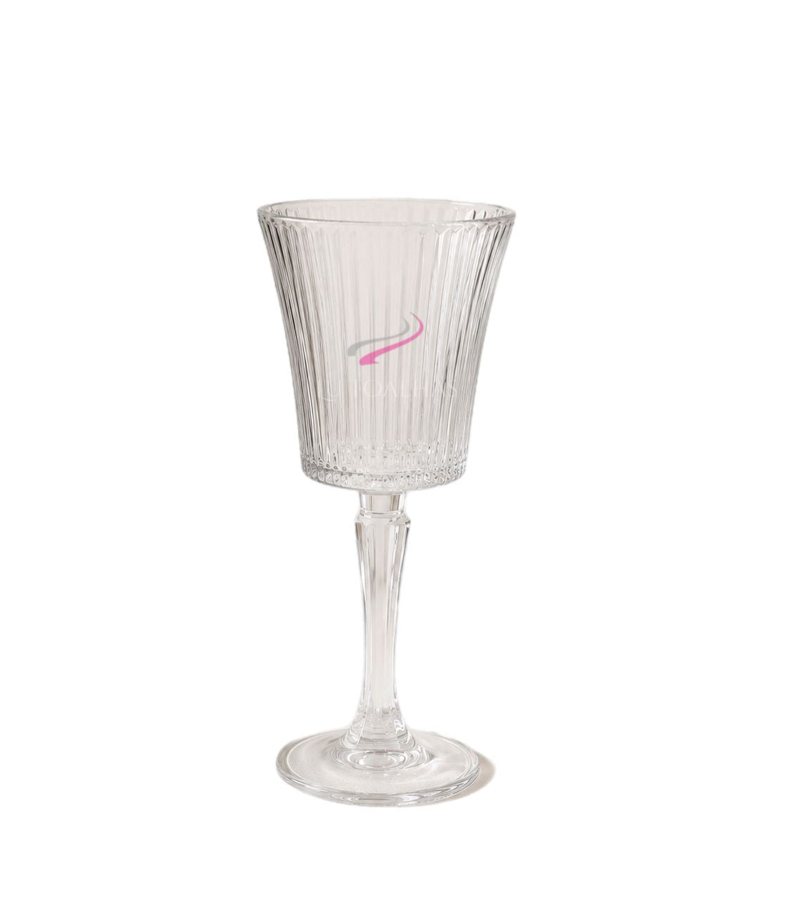 Taça Portinari Transparente canelada de 280 ml, vista frontal