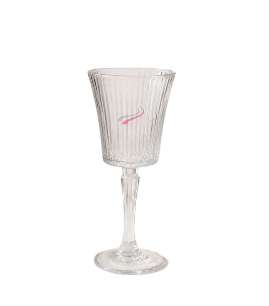 Taça Portinari Transparente canelada de 280 ml, vista frontal